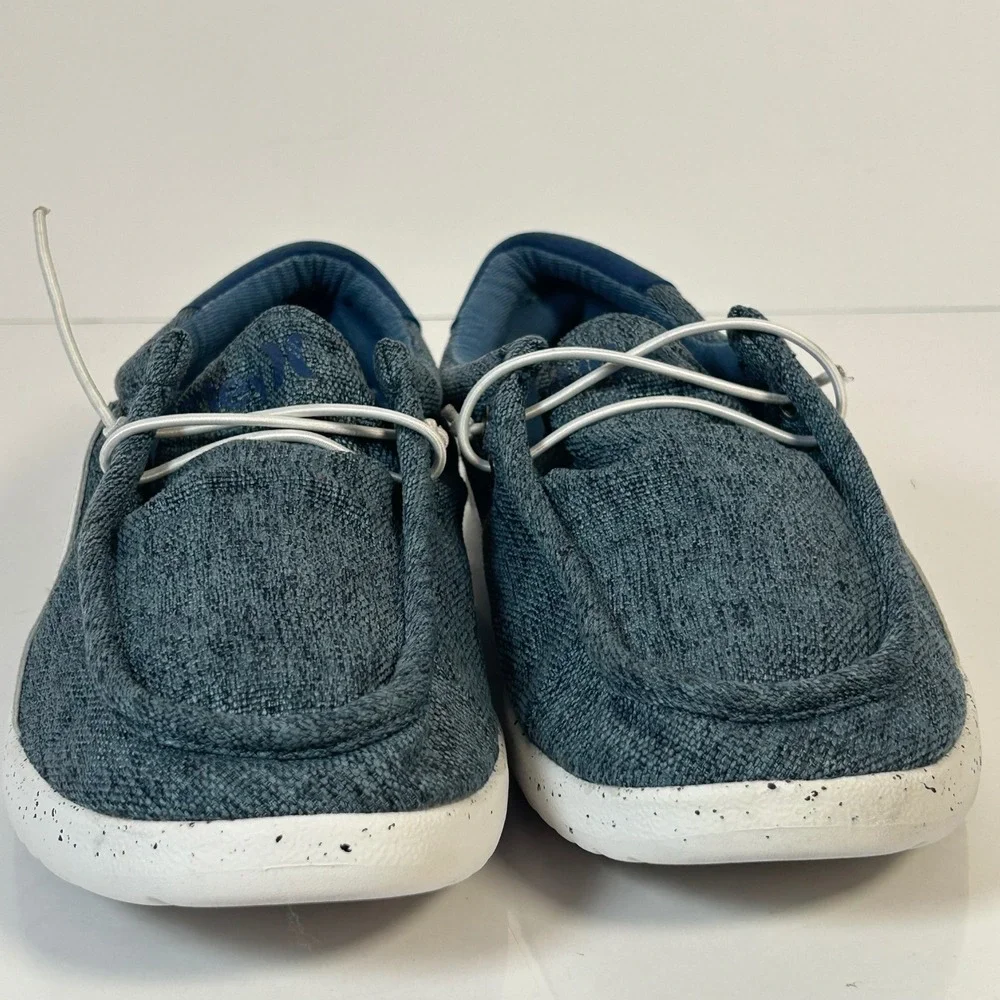 Hurley Melky Blue Textile Slip On‎ Loafers Mens Size 5 Speckled Sole Sneakers